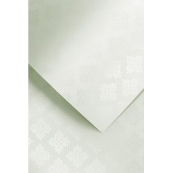 Papier ozdobny Glamour, biały, 230g (20 arkuszy)