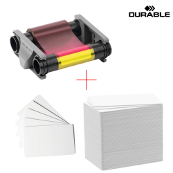 Taśma barwiąca DURACARD® kolorowa + 100 kart plastikowych