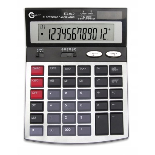 KALKULATOR TAURUS  DUŻY BIUROWY TC-812 12 poz.