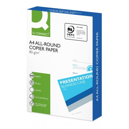 Papier ksero A4 Q-connect 80gm2 ALL ROUND KLASA C