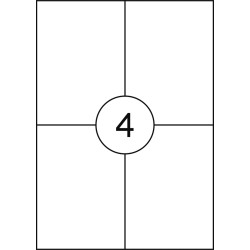 ETYKIETY OFFICE PRODUCTS A4 dzielone 105X148mm białe op. 100 arkuszy