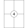 ETYKIETY OFFICE PRODUCTS A4 dzielone 105X148mm białe op. 100 arkuszy