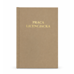 Okładka Praca Licencjacka oprawa do pracy naukowej AA 5 mm Beżowa  złoty  napis