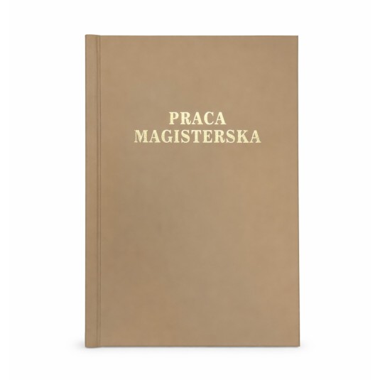 Okładka do pracy naukowej Praca Magisterska Beżowa Ciemna A 10 mm