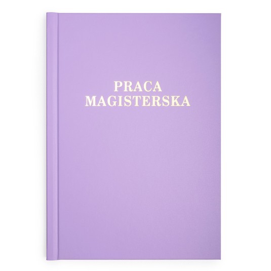 Okładka Praca Magisterska oprawa kanałowa A  10 mm fioletowa