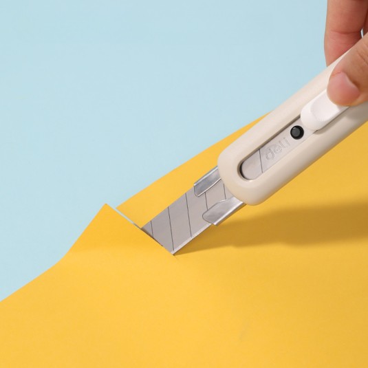 Nożyk biurowy 18MM Linfini EM530 biały Deli