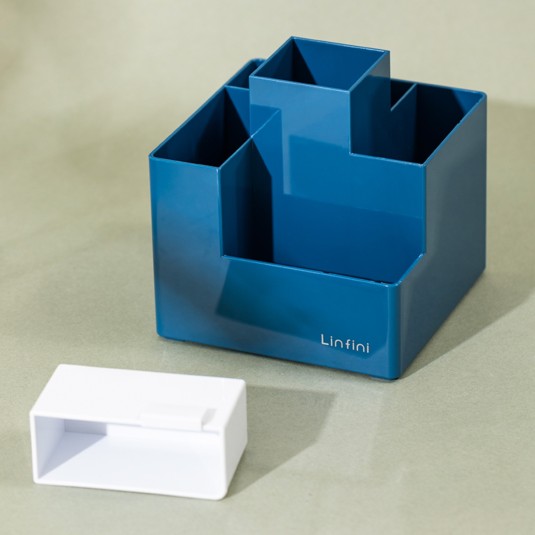 Organizer na biurko przybornik Linfini niebieski Deli