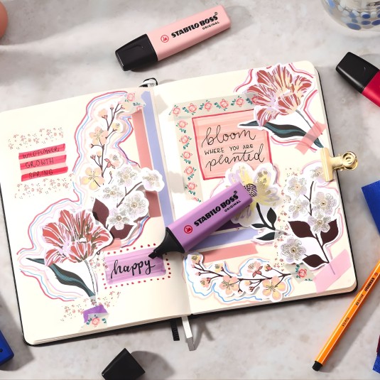 Zakreślacz fioletowy Stabilo Boss 70/162 Wildflowers Edition Grey Violet