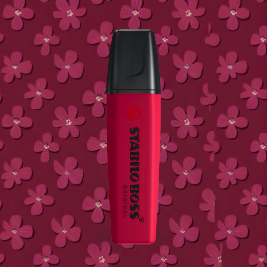 Zakreślacz czerwony Stabilo Boss 70/250 Wildflowers Edition Burgund