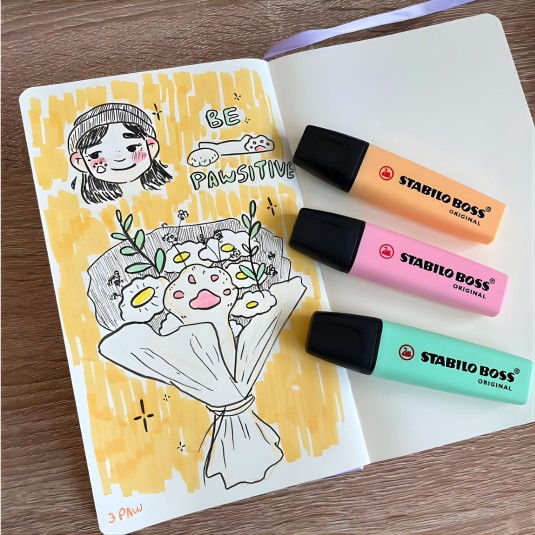 Zakreślacz 70/129 Stabilo Boss pastelowy różowy