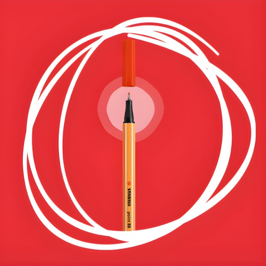 Cienkopis 88/40 Stabilo Point czerwony