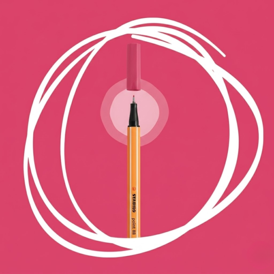 Cienkopis 88/49 Stabilo Point truskawkowy