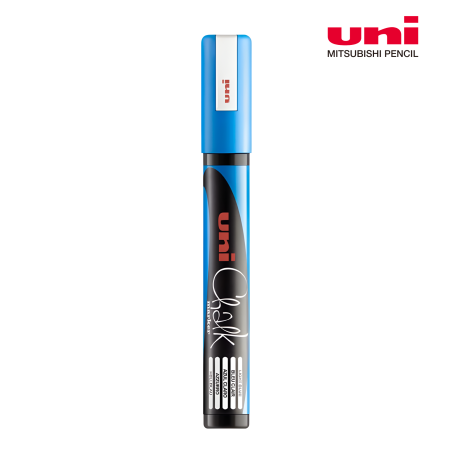 Marker kredowy Uni PWE-5M Chalk, niebieski 1,8-2,5 mm