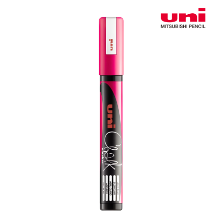 Marker kredowy Uni PWE-5M Chalk, różowy 1,8-2,5 mm