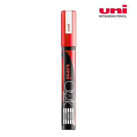 Marker kredowy Uni PWE-5M Chalk, czerwony 1,8-2,5 mm