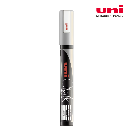 Marker kredowy Uni PWE-5M Chalk, biały 1,8-2,5 mm