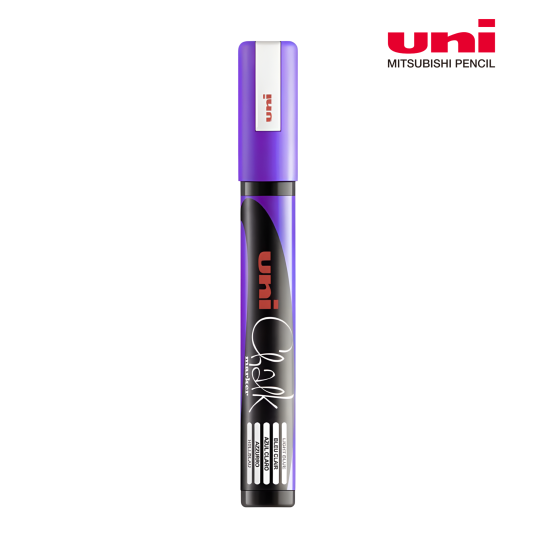 Marker kredowy Uni PWE-5M Chalk, fioletowy 1,8-2,5 mm