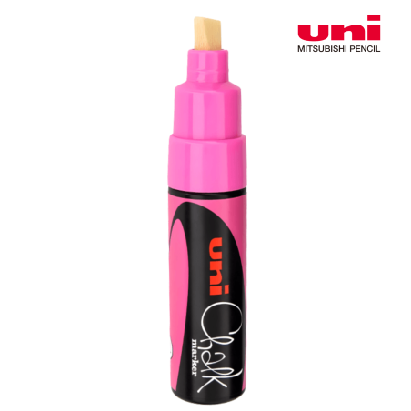 Marker kredowy Uni PWE-8K Chalk, różowy 8 mm