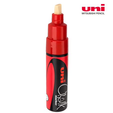 Marker kredowy Uni PWE-8K Chalk, czerwony 8 mm