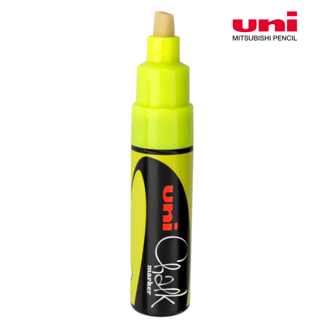 Marker kredowy Uni PWE-8K Chalk, żółty 8 mm