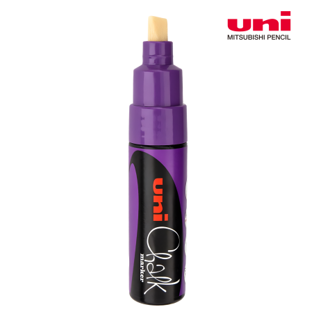 Marker kredowy Uni PWE-8K Chalk, fioletowy 8 mm