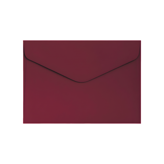 Koperta ozdobna C6 Gładka bordowa 120g op.10 sztuk