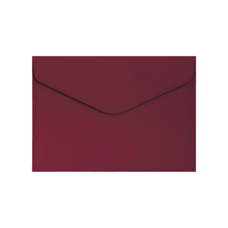 Koperta ozdobna C6 Gładka bordowa 120g op.10 sztuk