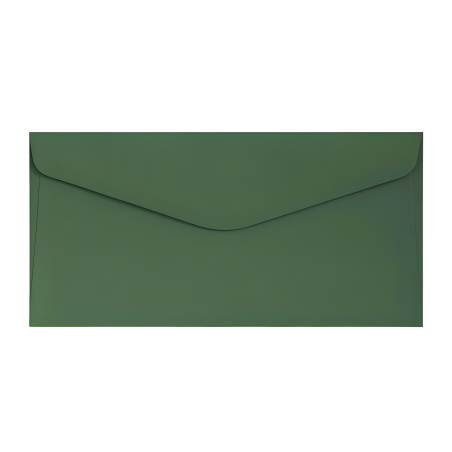 Koperta ozdobna DL Gładka zielona 120g op.10 sztuk