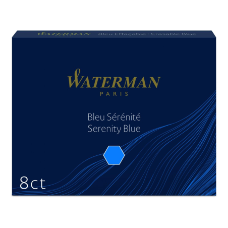 Naboje długie Waterman (8 szt.) niebieskie