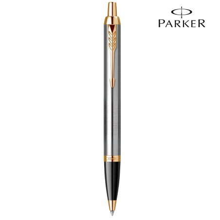 Długopis Parker IM Brushed Metal GT, srebrny