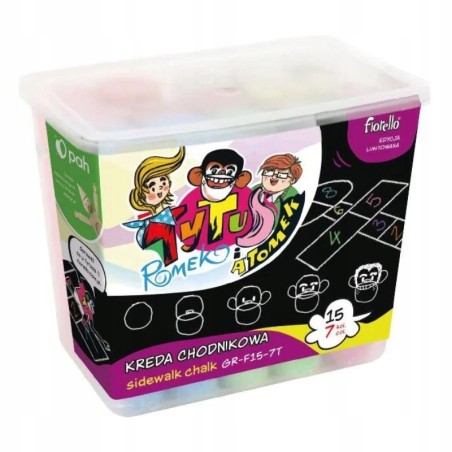 KREDA CHODNIKOWA GRUBA W WIADERKU 15 SZT. FIORELLO