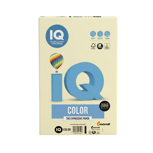 Papier kolorowy ksero A4 IQ Color waniliowy 80g/m2