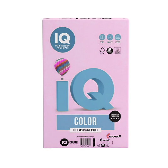 Papier kolorowy ksero A4 IQ Color neonowy róż 80g/m2