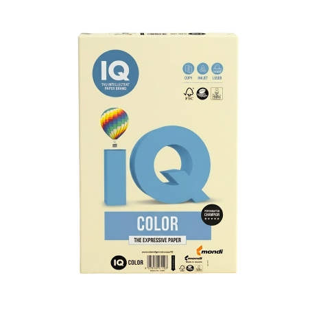 Papier kolorowy ksero A4 IQ Color jasny żółty 80g/m2