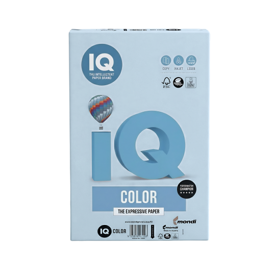 Papier kolorowy ksero A4 IQ Color błękitny 80g/m2