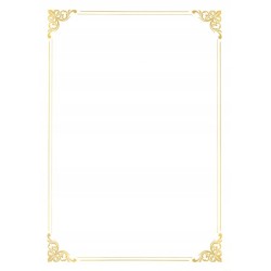 Dyplom uniwersalny GOLD A4 190 gm2 op. 20 szt. pozłacana ramka