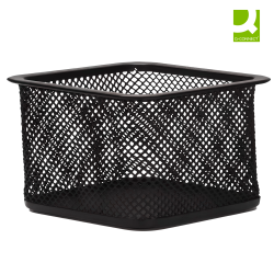 Pojemnik na spinacze Office Set metalowy kwadrat czarny Q-Connect