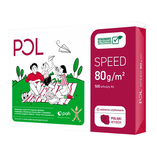 Papier ksero POLSPEED A4 80g ryza 500 arkuszy
