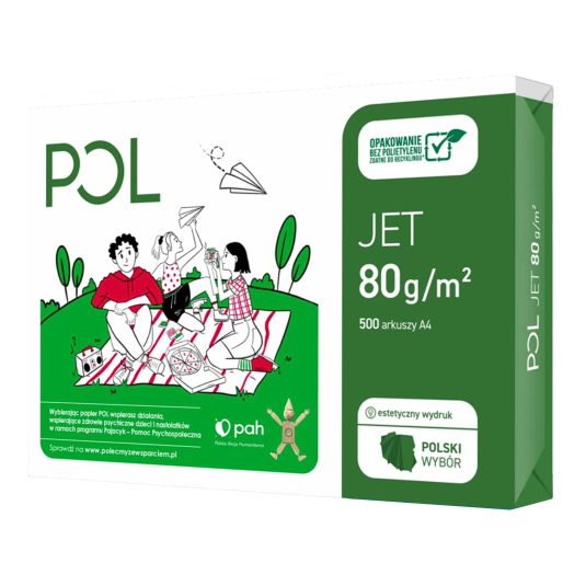 Papier ksero POLJET A4 80g ryza 500 arkuszy
