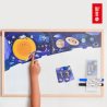Tablica edukacyjna suchościeralna magnetyczna Kosmos 60x40 cm MemoBe