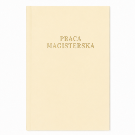 Okładka Praca Magisterska oprawa do pracy naukowej AA 5 mm beżowa  złoty napis