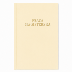 Okładka kanałowa Praca Magisterska Beżowa AA+ 7 mm pionowa (304 x 212mm)
