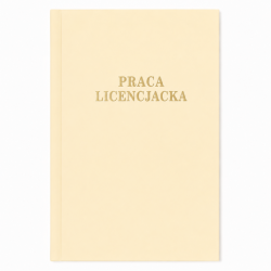 Okładka kanałowa Praca Licencjacka Beżowa AA+ 7 mm pionowa (304 x 212mm)