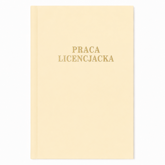 Okładka kanałowa Praca Licencjacka Beżowa AA+ 7 mm pionowa (304 x 212mm)