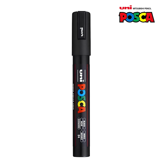 Marker Uni z farbą POSCA PC-5M czarny 1,8-2,5mm