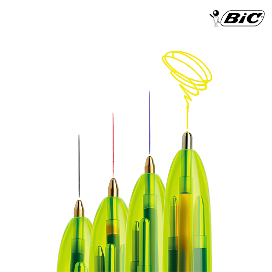 DŁUGOPIS BIC 4 COLOURS FLUO
