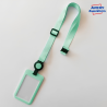 Identyfikator 68mm x 110 mm na 2 karty regulowan smycz zielony