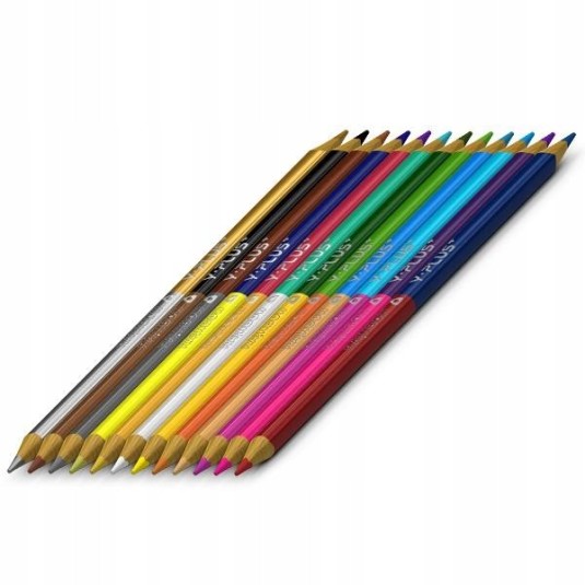 Kredki Y-Plus Jumbo Rainbow + temperówka 12/24 kol