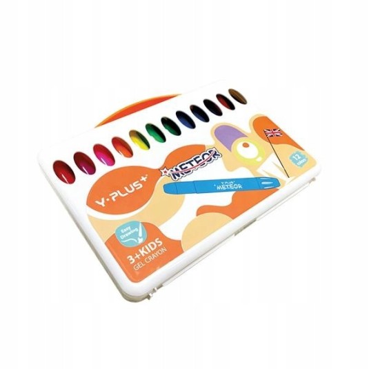 Kredki żelowe w sztyfcie Meteort 12 kolorów Y-PLUS