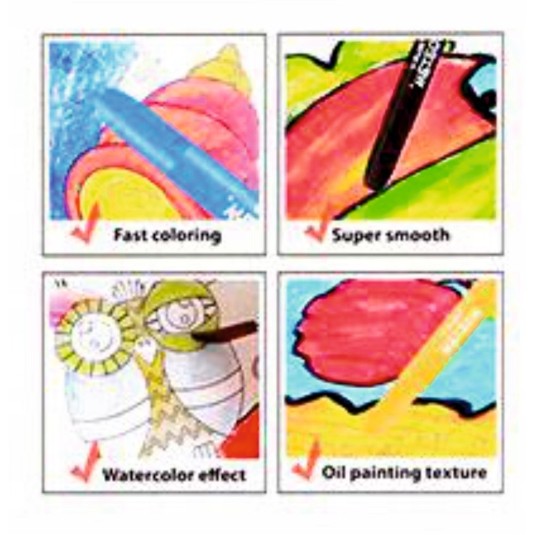 Kredki żelowe w sztyfcie Meteort 12 kolorów Y-PLUS